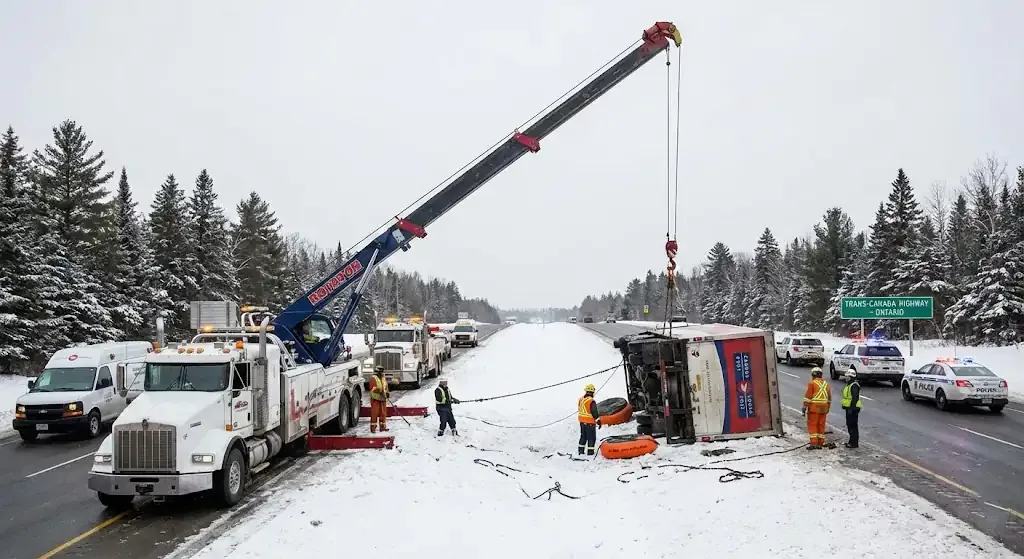 st. Louis truck towing on highway corridor