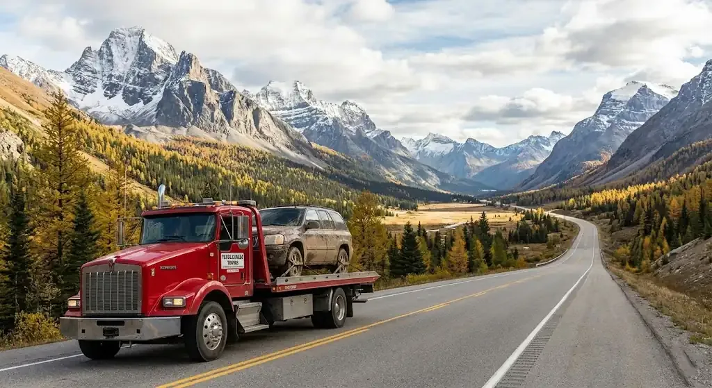 long-distance tow truck on a st. Louis highway corridor