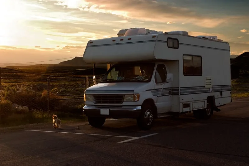 st. Louis RV motorhome ready for transport